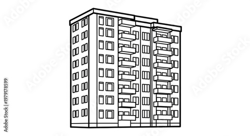 Apartment Building Architecture Design.