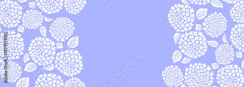 シンプルな紫陽花のシームレスパターン