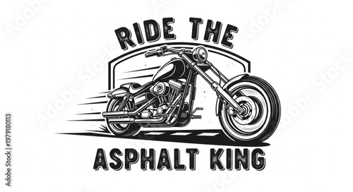 Asphalt King Motorcycle Logo.