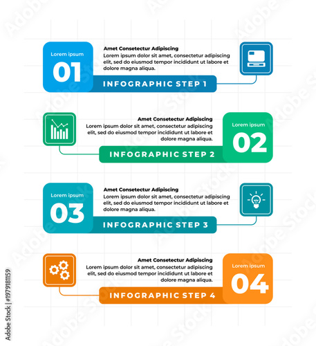step timeline Infographic business template design
