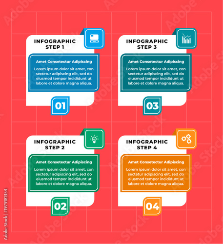 step timeline Infographic business template design