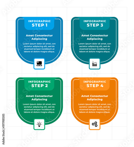 step timeline Infographic business template design
