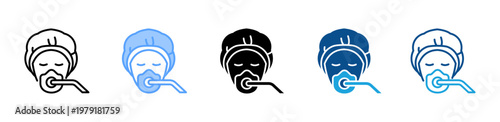 Foto Anesthesia icon multiple style and collection