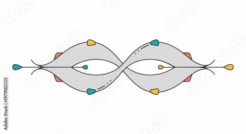 Double Helix DNA Structure with Colored Markers.