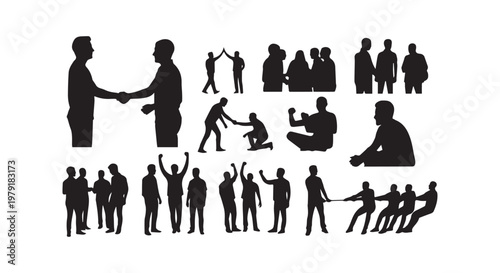 Visual representation of various human silhouettes showcasing diversity in body shapes and postures
