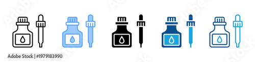 Reagent icon multiple style and collection