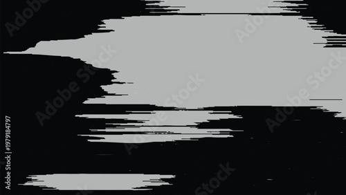 Grey abstract brush stroke design element on black background for creative art projects and digital editing modern artistic texture