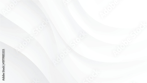 White wavy abstract background with smooth curved lines and subtle gradient texture for design and decoration purposes