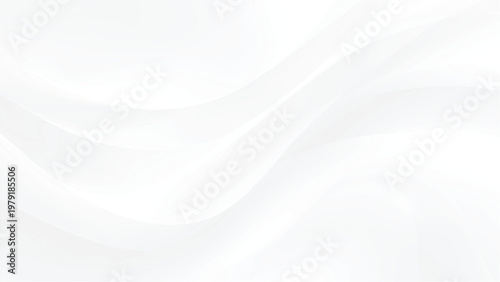 White wavy abstract background with smooth curves and subtle gradient texture elegant and minimalist design element