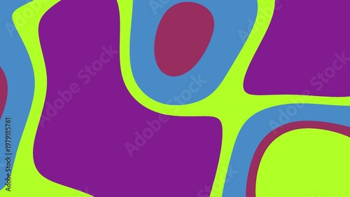 Abstract Organic Colorful Blobs Moving In Loop.