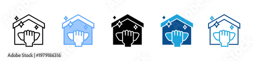 Cleanliness icon multiple style and collection