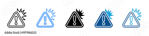 Warning icon multiple style and collection
