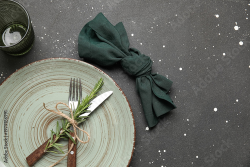 Stylish table setting with ...