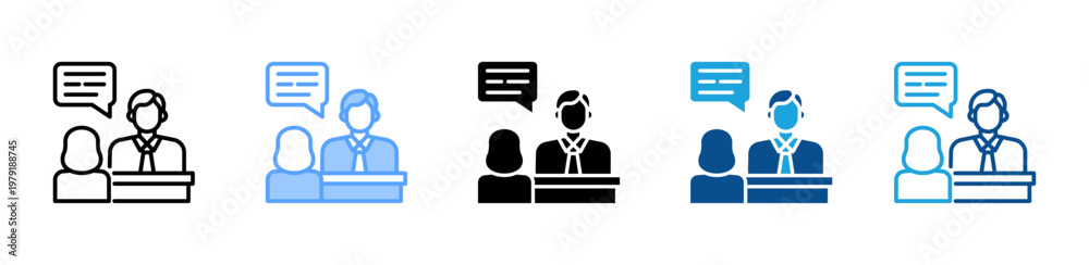 Obraz premium Interview icon multiple style and collection