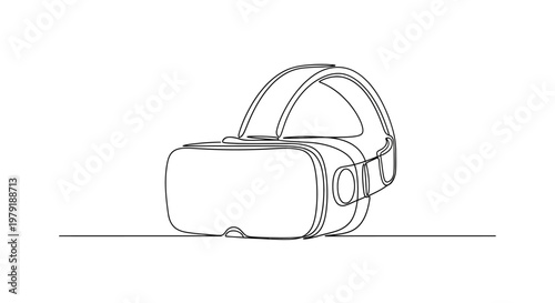 Virtual Reality Headset, VR Goggles, Immersive Technology, Futuristic Entertainment Device