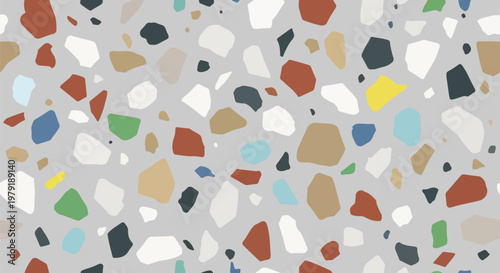 Colorful Terrazzo Pattern Closeup Details.