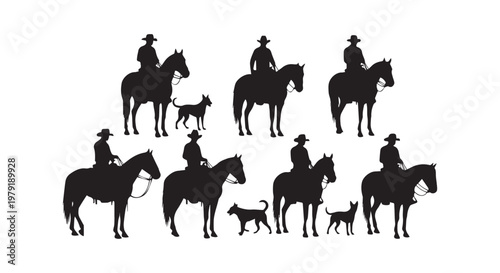 A close-up black and white illustration of a group of horses standing together in a line