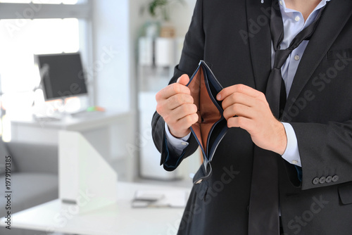 Bankrupt businessman with e...