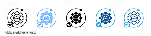 Business Continuity icon multiple style and collection