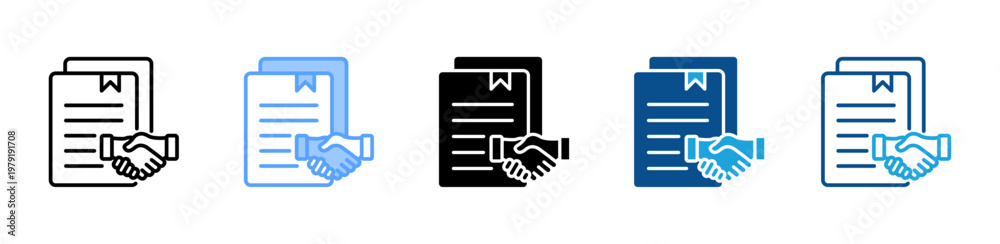 Foto Agreement icon multiple style and collection