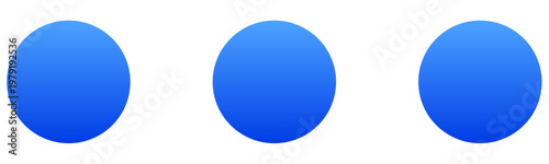 Blue horizontal ellipses icon for more options and menu interface