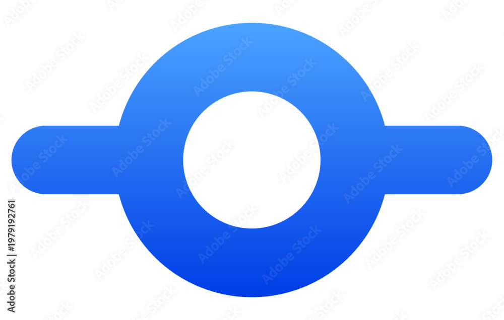 Canvastavla Blue git commit node icon for software version control and development
