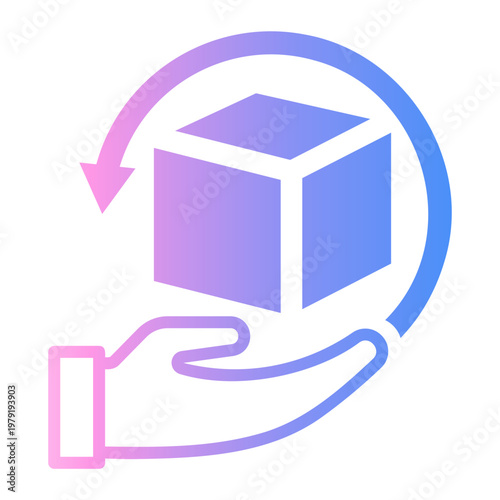 packaging Line Gradient Icon
