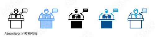 Speech icon multiple style and collection