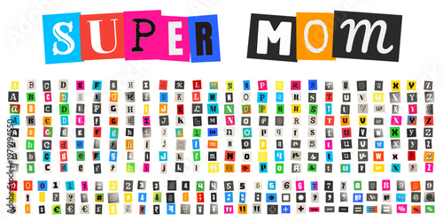 Ransom Note Alphabet for Anonymous Message and True Crime Podcast Art