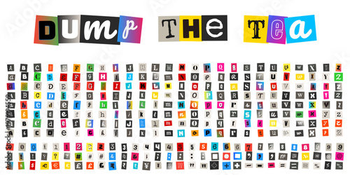 Ransom Note Alphabet for Anonymous Message and True Crime Podcast Art