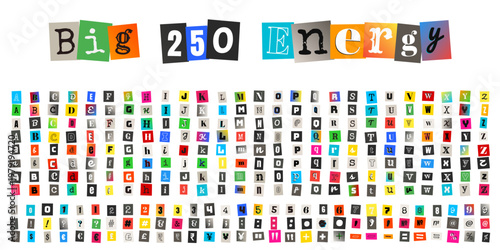 Anonymous Ransom Note Kit with Cutout Letters Numbers and Symbols for DIY Punk Zine Design