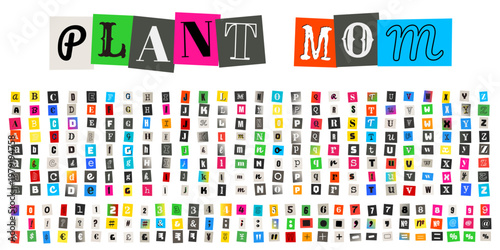 Anonymous Ransom Note Cutout Letters and Numbers for True Crime Podcast and Mystery Collage Art