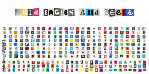 Ransom Note Alphabet for Anonymous Letter and True Crime Podcast Art
