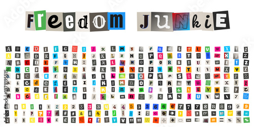 Ransom Note Alphabet Cutouts for True Crime Podcast Graphics and Punk Rock Zine Art