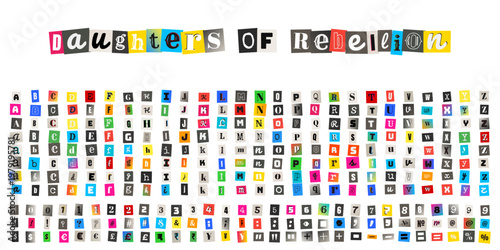 Ransom Note Alphabet for Punk Rock Zine and DIY Music Poster Design