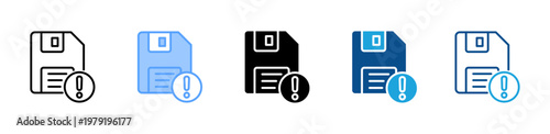 Disk Error icon multiple style and collection