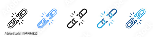 Broken Link icon multiple style and collection