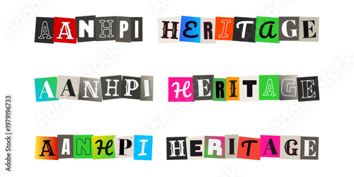 AANHPI Heritage Month Ransom Note Style Typography for Social Media