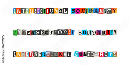 Intersectional Solidarity Ransom Note Typography for Social Justice Activism