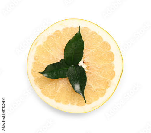Half of fresh pomelo fruit ...