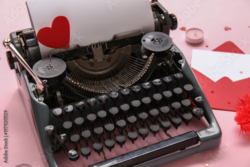 Vintage typewriter and deco...