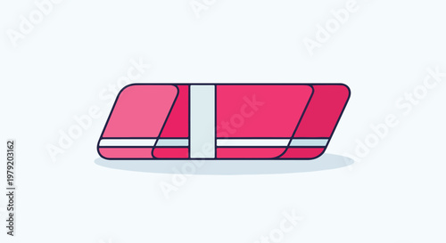 Pink Pill or Tablet on White Background.
