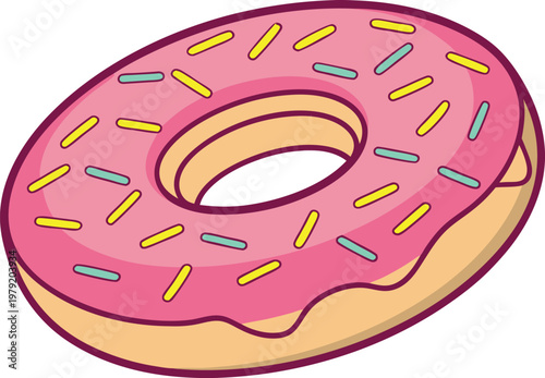 Sweet Donut Dessert Collection Set. Colorful Donut Glazed Treat Assortment. Tasty Donut Bakery Snack Collection. Chocolate Donut Sweet Food Set. Sprinkle Donut Dessert Elements Collection. Fresh Donut