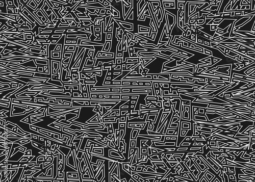 Abstract background with seamless random construction lines pattern