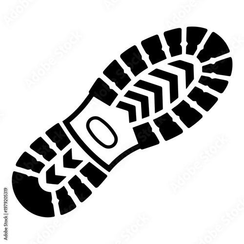 vector illustration of a shoe prints