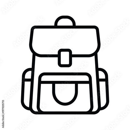 Backpack Bag Outline Travel Gear Commercial Asset