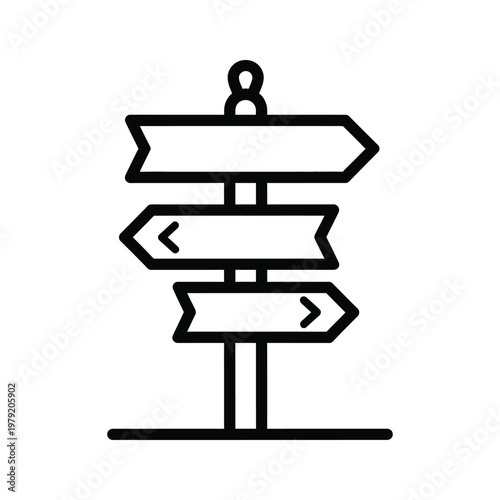 Directional Signpost Decision Crossroads Commercial Graphic