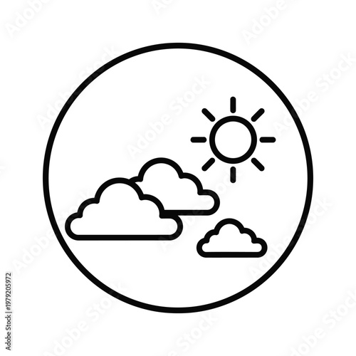 Weather Icon Sun Clouds Commercial