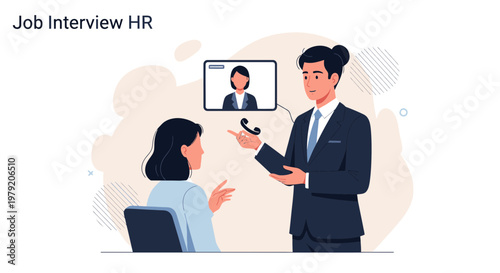Online Job Interview HR: Remote Hiring Process with Video Call
