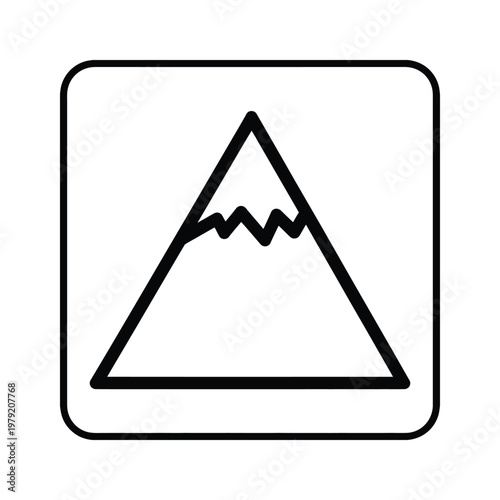 Mountain Icon Summit Peak Symbol Commercial
